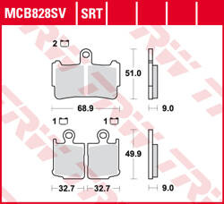 TRW LUCAS BRAKE PADS KH499/4 SINTER STREET HONDA VFR 1200 10-16, FRONT