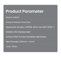 LOBOO Crash Bar do HONDA CRF1100 (10.3.01321.001.21)