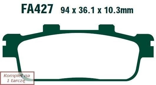 Brake pads EBC FA427TT (set on 1 disk)