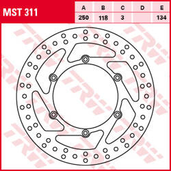 TRW LUCAS FRONT BRAKE DISC SUZUKI RM 125 / 250 89-12, DR 250 95-07, DRZ 400 00-05, YAMAHA YZ / WRF 01-07, WR / YZ 426 / 450 01-15 (PROMOTION)