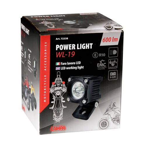 72338 WL-19, auxiliary light, 1 Led - 9/32V - Focus beam – White