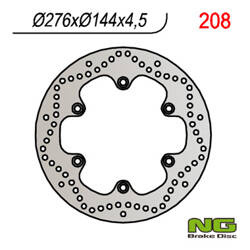 NG TARCZA HAMULCOWA PRZÓD HONDA XL 600V (87-95) TRANSALP, DAELIM VL 125 DAYSTAR '00-'12 (276x144x4,5) (6x10,5mm)