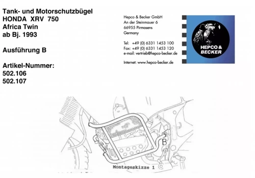 Honda XRV 750 Africa Twin (1993-2003) engine guard