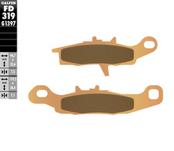 GALFER KLOCKI HAMULCOWE KH342 SPIEK METALICZNY LEWY (ZŁOTE) ATV PRZÓD KAWASAKI/SUZUKI