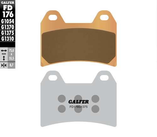 GALFER KLOCKI HAMULCOWE KH244 SPIEK METALICZNY (ZŁOTE) SPORT