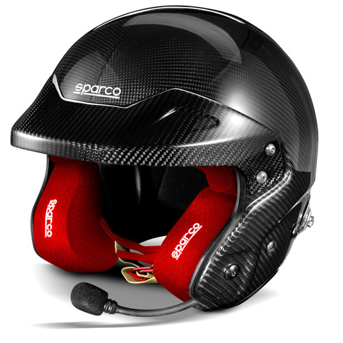 Open Face Sparco RJ-i CARBON Helmet (FIA Approved) black