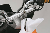 91487 HANDLEBAR HELMET LOCK HOLDER BLACK WITH HOOK Ø22.2 / 25.4MM