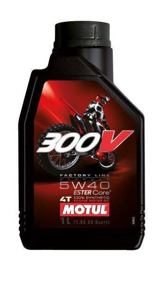 Olej do silników 4T 4T MOTUL 300V Off Road SAE 5W40 1l Przewyższa JASO MA2 Syntetyczny estrowy