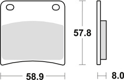 TRW LUCAS BRAKE PADS KH146 ORGANIC SUZUKI GSXF 600 / 750 88-97, VX 800 90-95, GSXF 1100 88-96, GSX 1100 G 91-93, FRONT/REAR