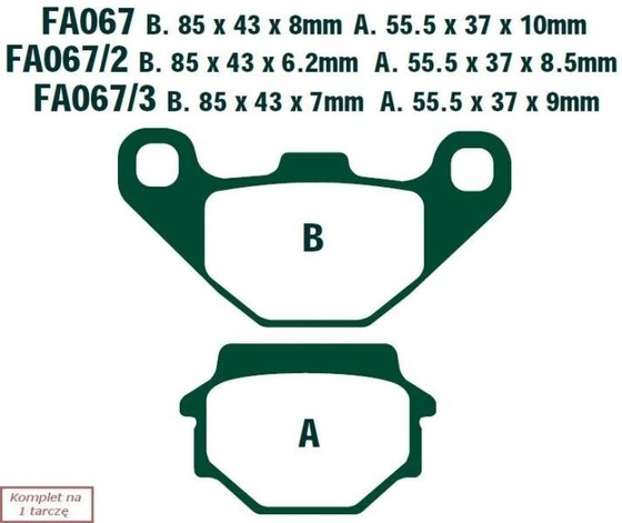 Brake pads EBC FA067/3 (set on 1 disk)