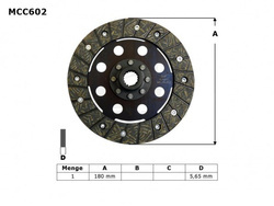 TRW LUCAS CLUTCH DISC BMW R 850 GS / R / RT 97-99, R 1100 GS 93-99, K 100 LT / RS / RT 83-91, K 1100 LT / RS 92-98, R 1100 R / RS / RT 95-01, (EBS6605)