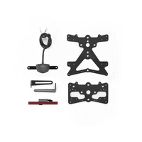 Outside street license plate support kit