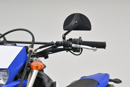 81001 D-MIRROR-19 ABS Nylon handle bar clamp mirror HALF-MOON black