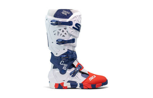 Motorcycle Enduro Boots CROSSAIR X white blue