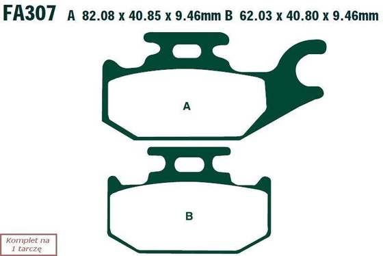 Brake pads EBC FA307TT (set on 1 disk)