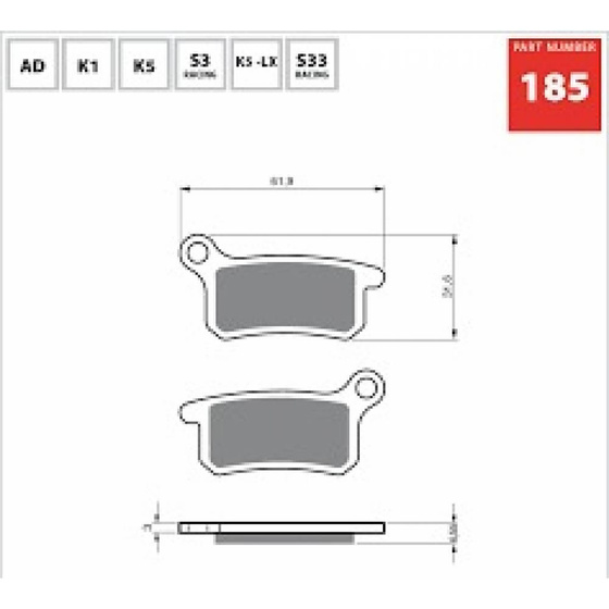 GOLDFREN KLOCKI 185 K5 CUT