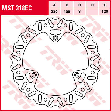 TRW LUCAS FRONT BRAKE DISC YAMAHA YZ 80 / 85 93-16, SUZUKI RM 85 05-16 (PROMOTION)