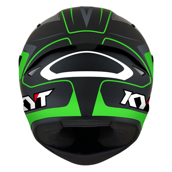 Kask Motocyklowy KYT TT-COURSE OVERTECH czarny/zielony - S