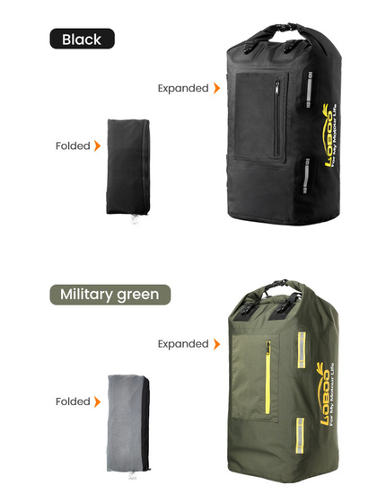 LOBOO Składana / rozszerzalna torba wodoodporna 30L czarna (10.4.01020.001.11)