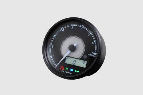 87792 VELONA80 ELECTRICAL TACHOMETER 9,000 RPM, WHITE LED, BLACK