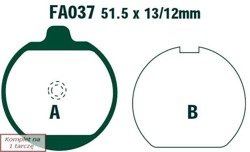 Klocki hamulcowe EBC FA037 (kpl. na 1 tarcze)