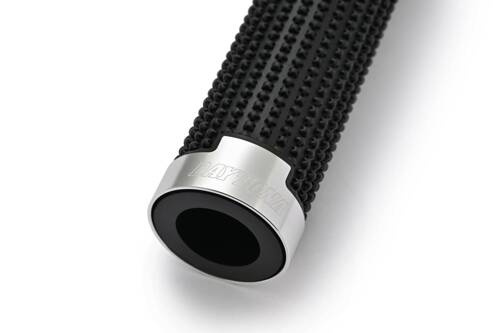 GRIP W/ALU."GGDM-CROSS"7/8"BLACK&SILVER,125MM