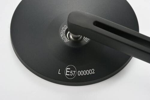 D-MIRROR-3 ROUND/ROD ALUMINUM BLACK 1PC E-MARKED