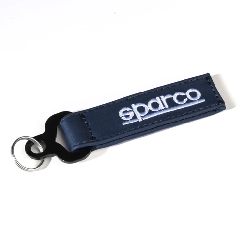 Sparco Martini Racing Leather Key Fob navy