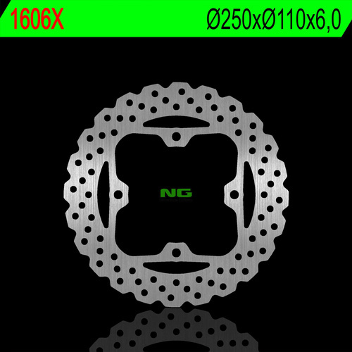 NG TARCZA HAMULCOWA TYŁ KAWASAKI KLZ 1000 VERSYS '16-'22 Z 1000 '15-'22, Z 1000SX ZZR 1400 '06-'22 (250X110X6,0MM) (4X10,5MM) WAVE