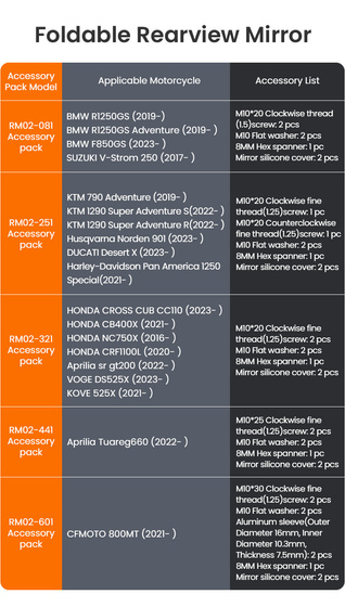 LOBOO Składane lusterka wsteczne czarne (para) (10.1.11001.011.11)