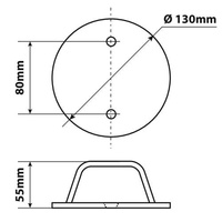 90593 Kotwa 2 do mocowania do podłogi.