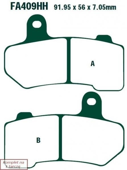Brake pads EBC FA409 (set on 1 disk)