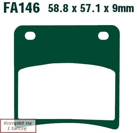 Klocki hamulcowe EBC FA146HH wzmacniane (kpl. na 1 tarcze)