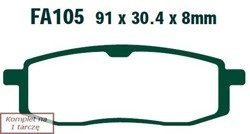 Klocki hamulcowe EBC FA105R (kpl. na 1 tarcze)