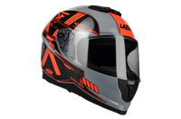 Kask Motocyklowy LAZER RAFALE EVO Roadtech (kol. Szary - Czerwony - Matowy) rozm. S