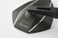 D-MIRROR-7 TYPE-K/BAREND SHORT, ALU.BLACK 1PC E-MARKED