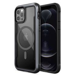 Raptic Shield Pro Magnet – Etui aluminiowe iPhone 12/12 Pro MagSafe (DROP TEST 4M) (czarny)