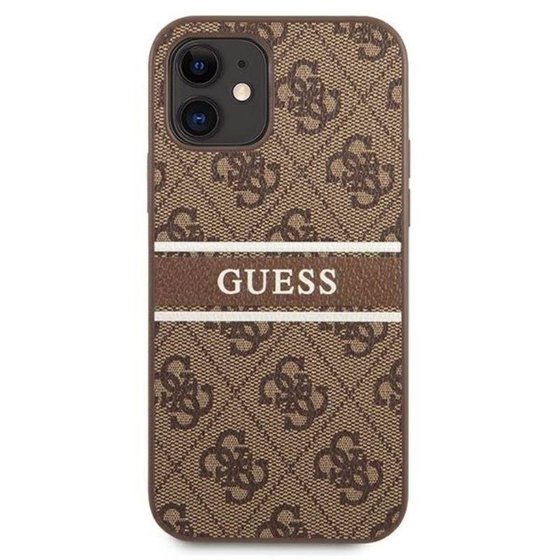 Guess 4G Stripe Collection - Etui iPhone 12 mini (brązowy)