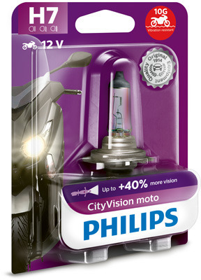Żarówka (Blister 1szt.) H7 12V 55W PX26D do 40% większa jasność CityVision Moto 3200K