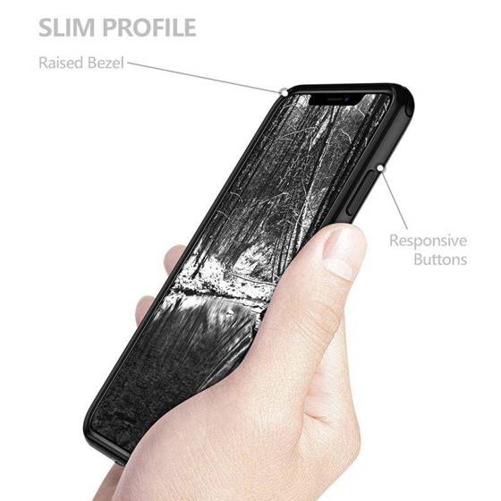 Zizo Fuse Case - Etui iPhone Xs Max + szkło ochronne hartowane na ekran (Black)